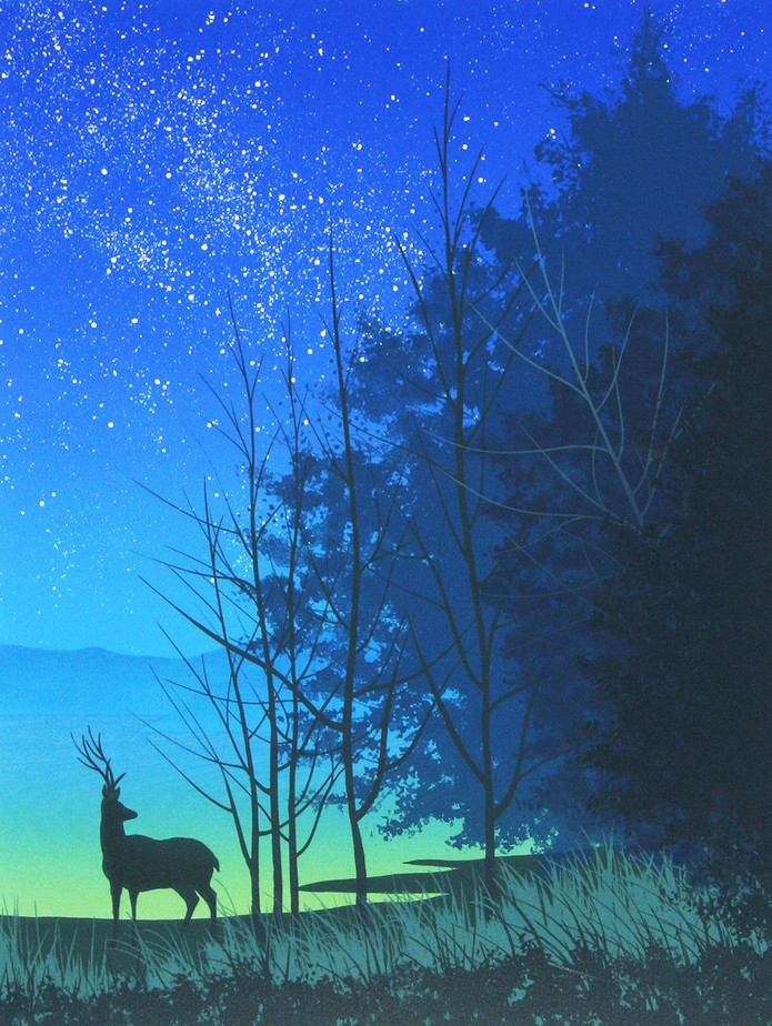 千住博の絵画作品　タイトルは、風